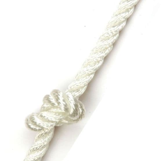 3 Strand Polyester White Mooring Rope