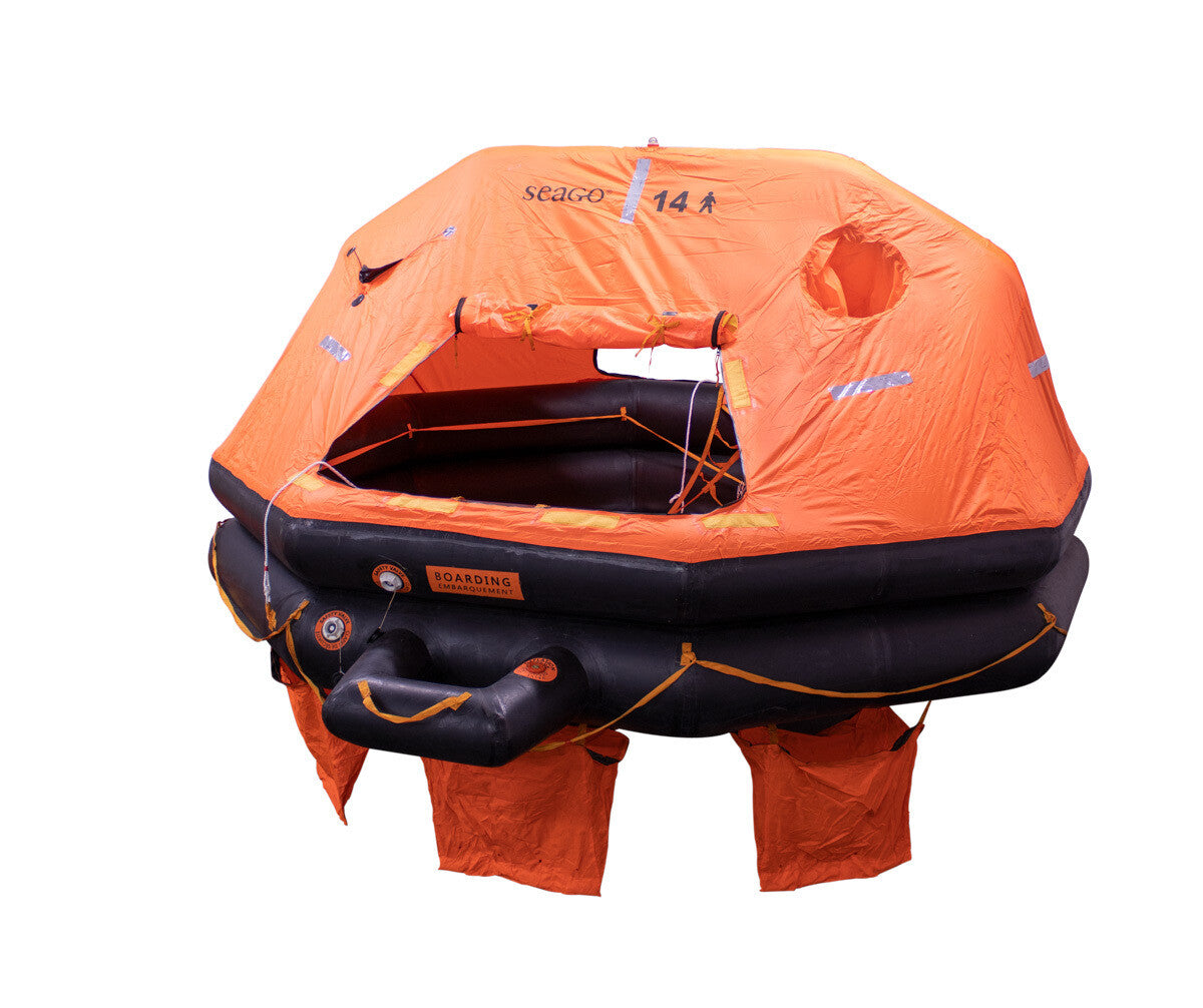 4 Person Master Plus Life Raft Orange Canopy ISO9650-1