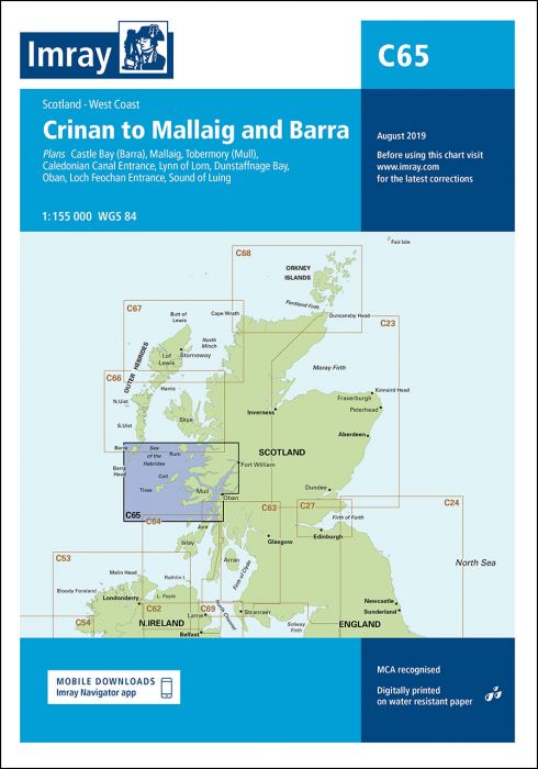 Imray Chart  Crinan To Mallaig & Barra C65