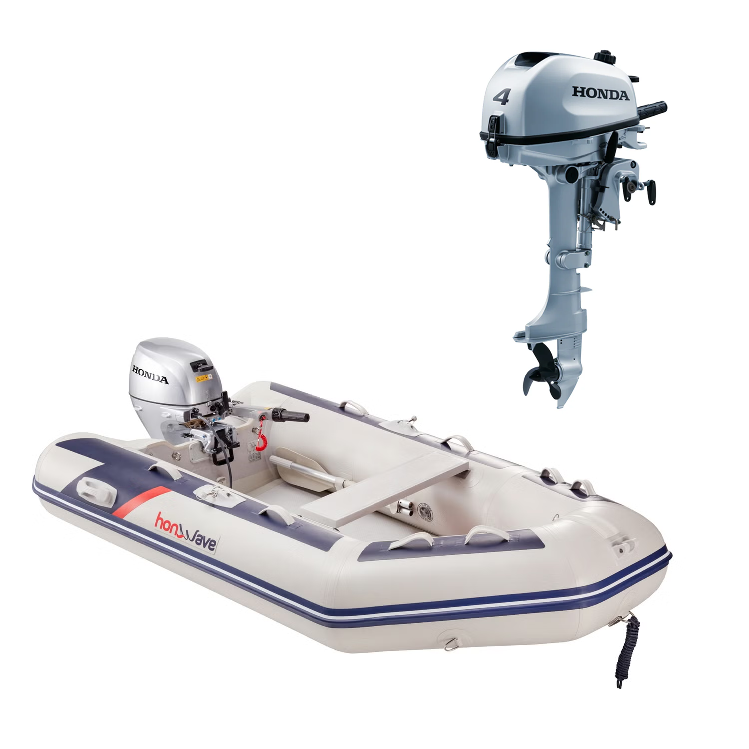 Honwave Inflatable Boat + 4HP Honda Outboard (Ex Display Package)