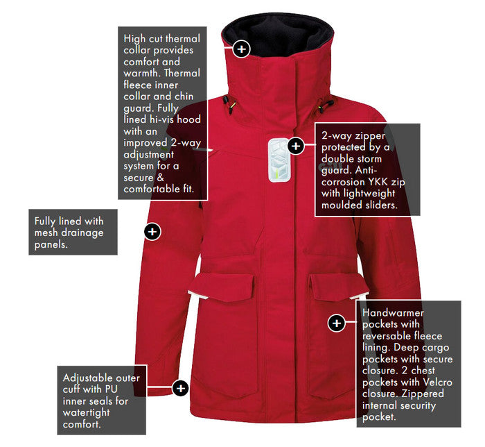 Womens OS2 Offshore Jacket Red