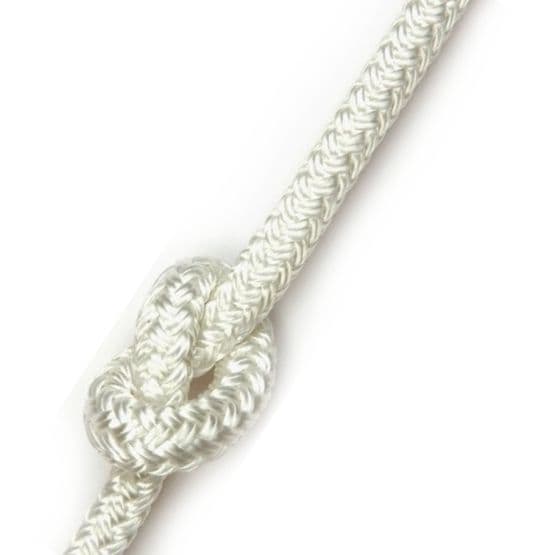 Braid on Braid / Braided Polyester Solid White Cruising Rope