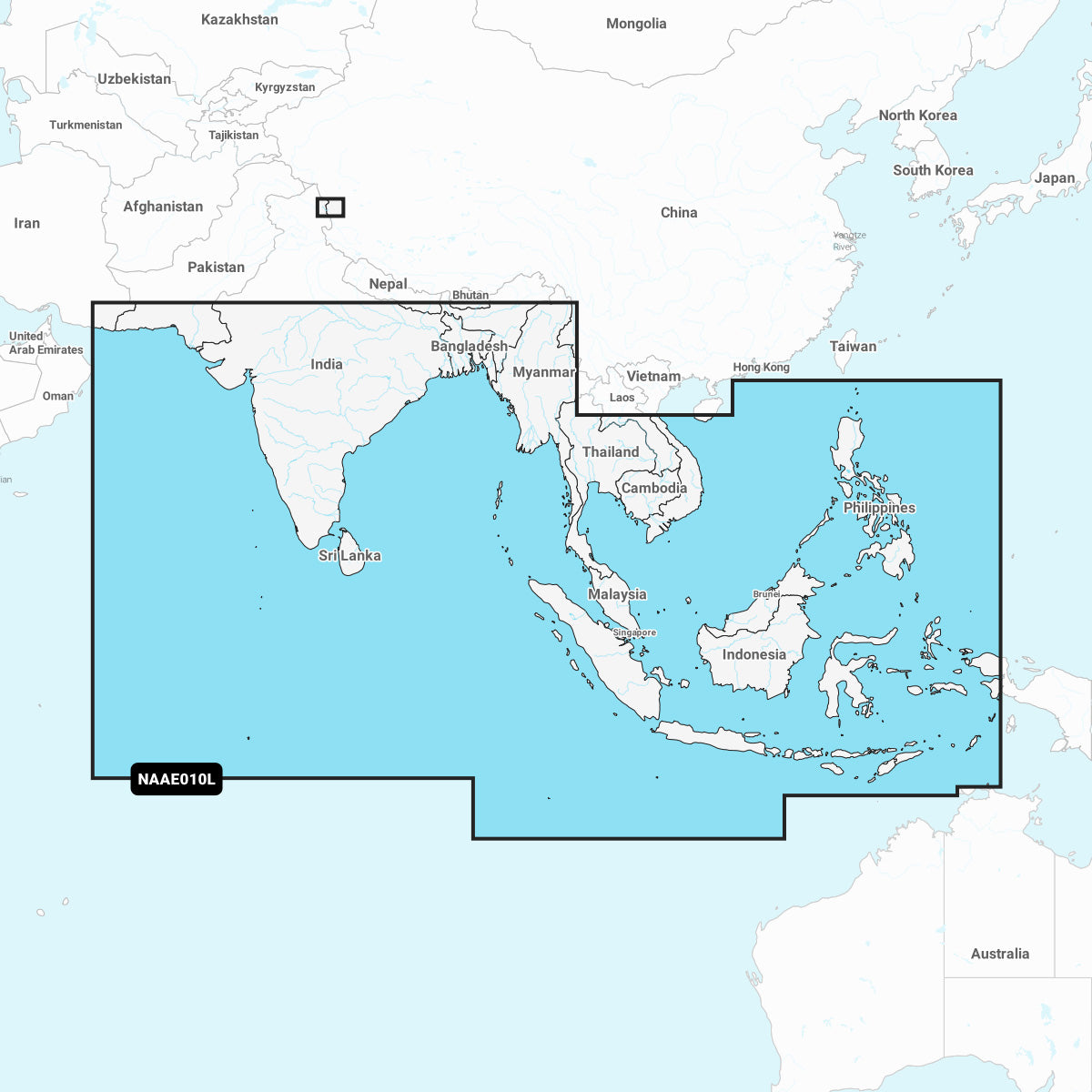 Navionics+ Indian Ocean & South China Sea