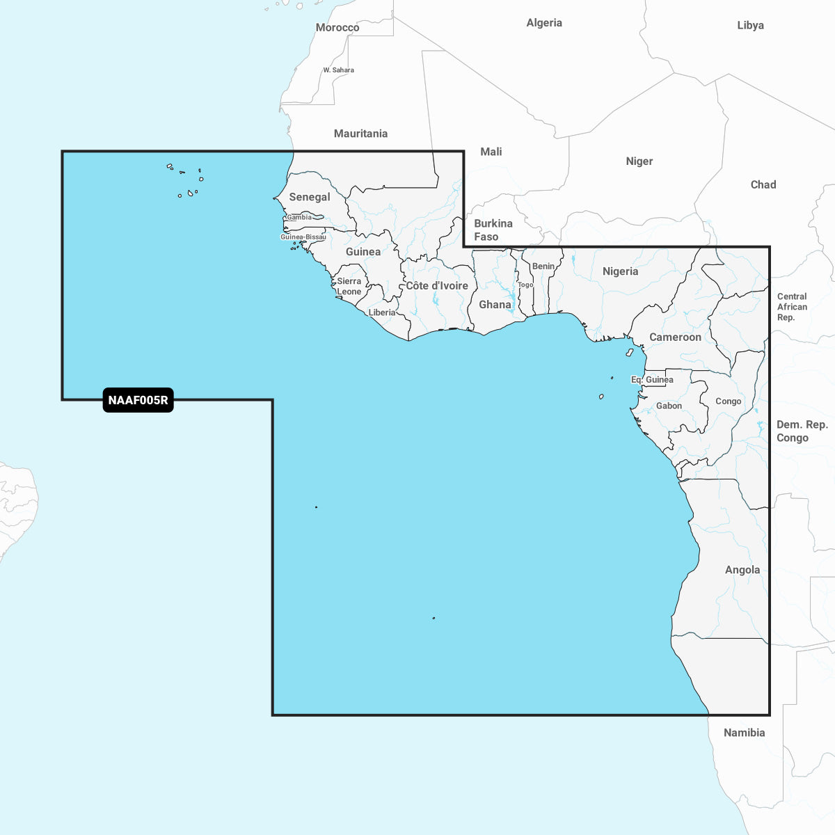 Navionics+ Africa, West