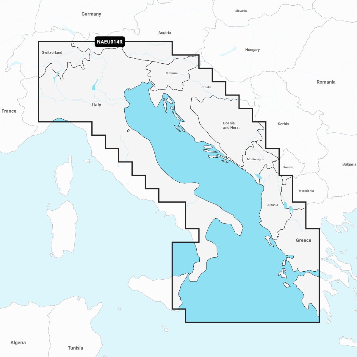 Navionics+ Italy, Adriatic Sea