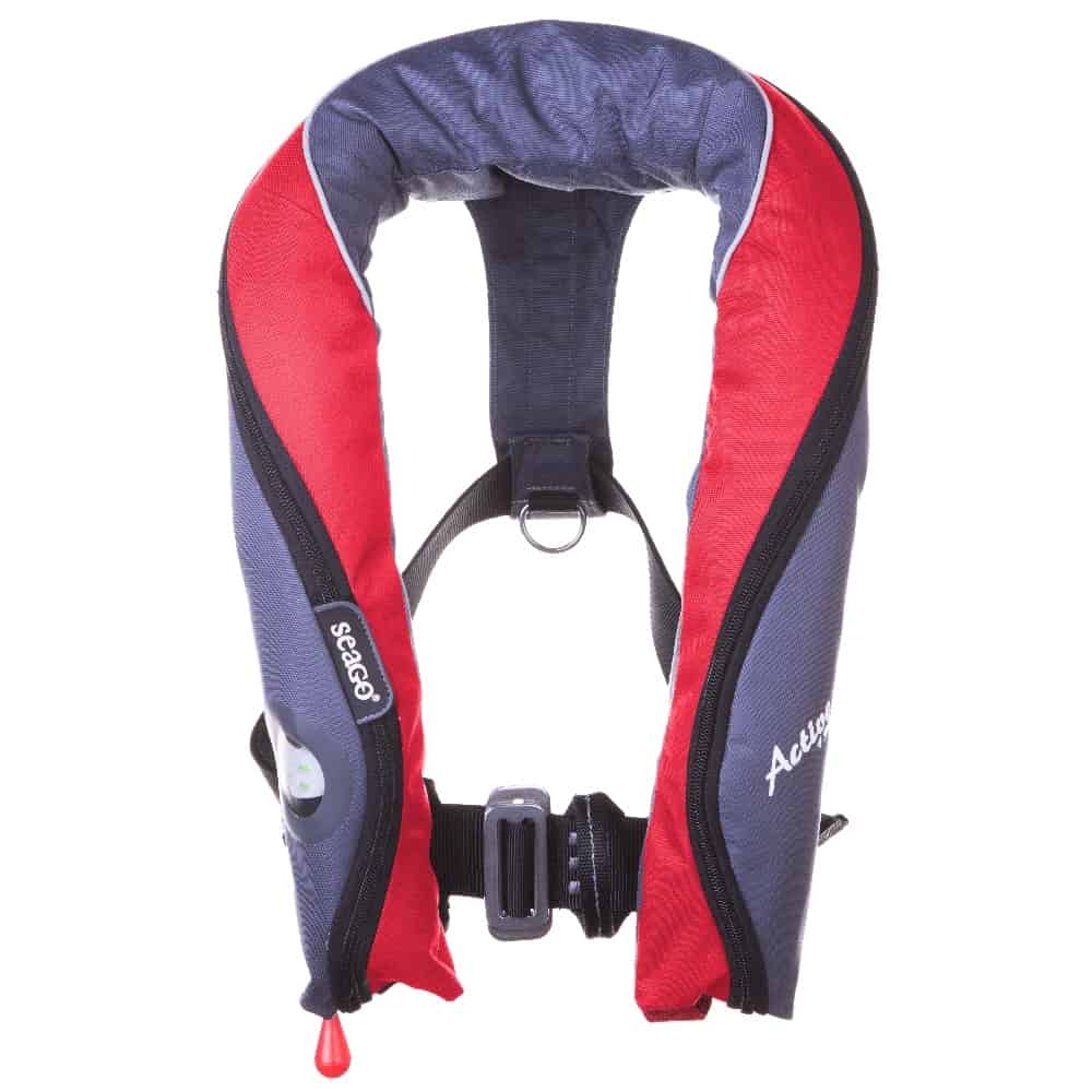 Active Pro 190N Auto & Harness Lifejacket Red/Grey